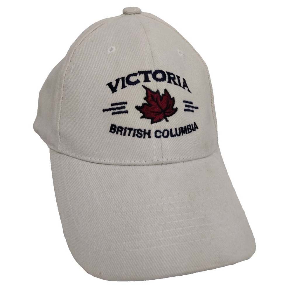 Pacific Ports Victoria British Columbia Hat Cap Beige Strap